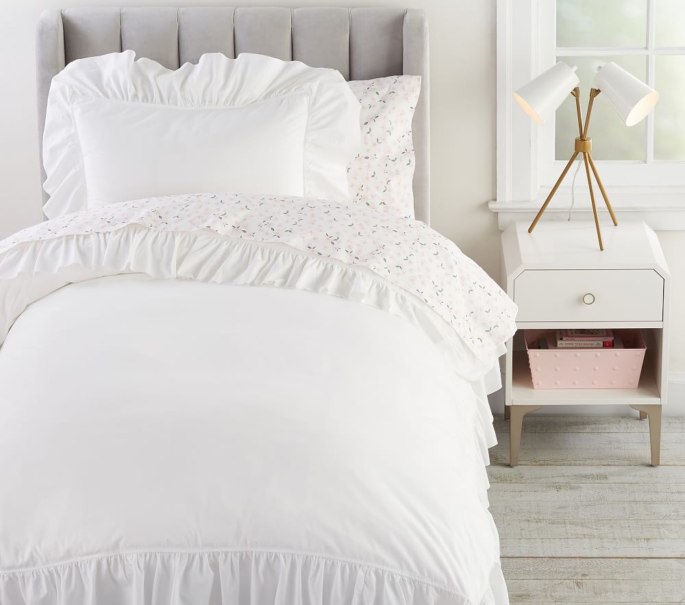 Organic Washed Cotton Ruffle Duvet Cover